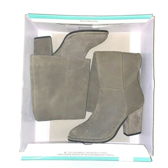 Diba True Park Bench Pointed Toe Boots Knee Tall Taupe Suede 6.5 New - Picture 9 of 13